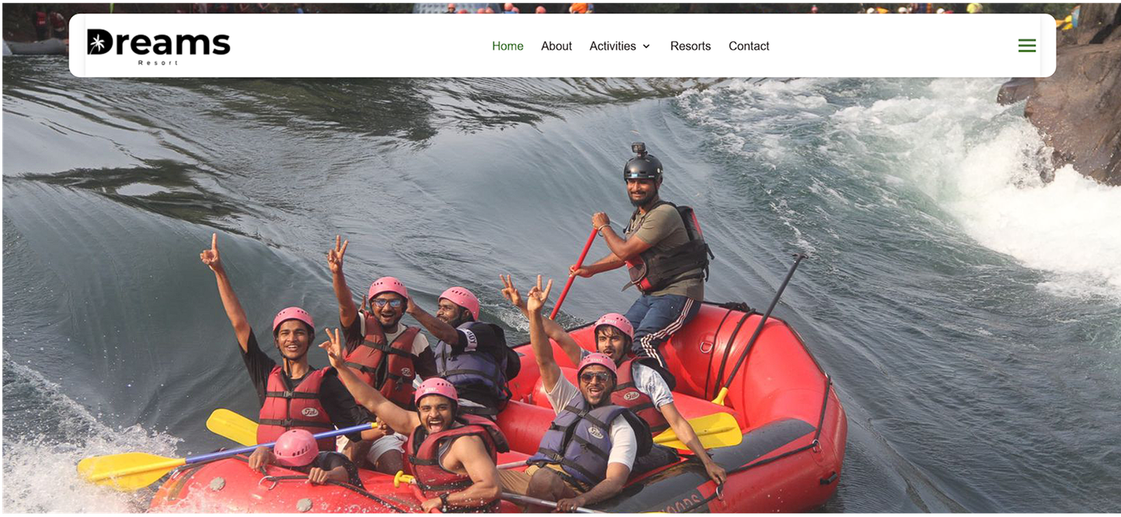Dandeli Dreams Resorts Website